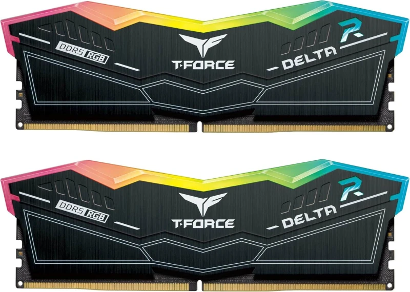 Image of TeamGroup Delta RGB 32GB (2X16GB) DDR5 PC5-44800C30 6000MHz Dual Channel Kit - Black (FF3D532G6000HC30DC01)