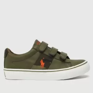 Image of Polo Ralph Lauren Khaki Sayer Boys Junior Trainers