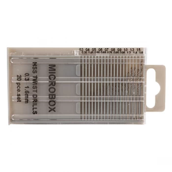 Image of Model Craft PDR4001 Microbox PCB Drill Set - 20 Piece