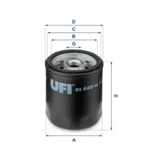 Image of 2344900 UFI Oil Filter Oil Spin-On