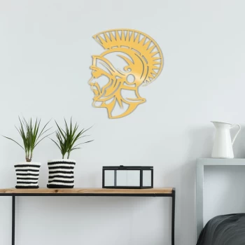 Image of Spartan Metal Decor - Gold Gold Decorative Metal Wall Accessory