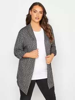 Image of Yours Textured Cardigan - Black, Size 30-32, Women