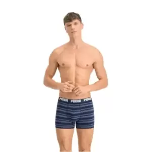 Image of Puma 2 Pack Her Stripe Boxers Mens - Blue