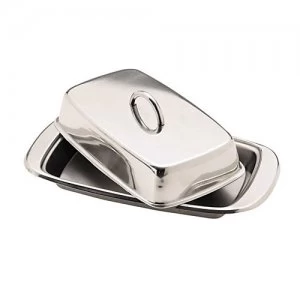 Image of Kitchen Craft Stainless Steel Covered Butter Dish