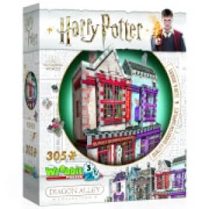Image of Harry Potter Diagon Alley Collection Quidditch Supplies and Slug & Jiggers 3D Puzzle (305 Pieces)