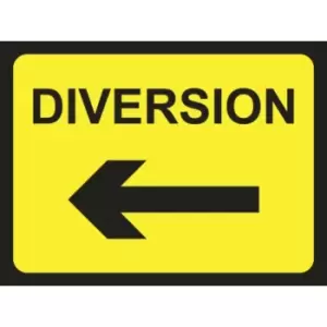 Image of 600 X 450MM Temporary Sign - Diversion (Arrow Left)