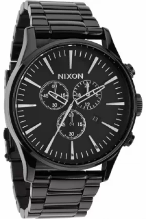 Image of Mens Nixon The Sentry Chrono Chronograph Watch A386-001
