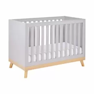 Image of Babymore Mona Mini Cot Bed -grey
