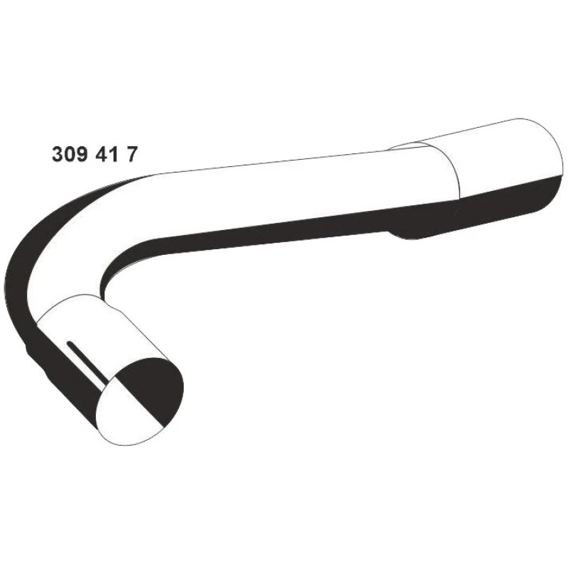 Image of ERNST 309417 Exhaust Pipe Right Rear Exhaust Pipe (17)