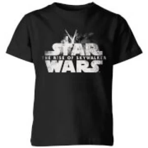 Image of Star Wars The Rise Of Skywalker Rey + Kylo Battle Kids T-Shirt - Black - 7-8 Years