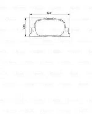 Image of Bosch 0986424730 BP441 Brake Pad Set Disc Brake Rear Axle