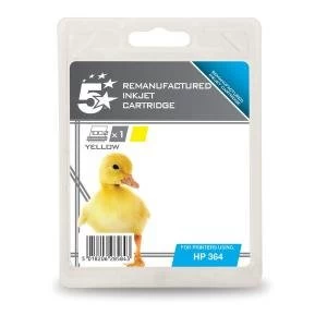 Image of 5 Star Office Supplies Inkjet Cartridge Page Life 300pp Yellow HP No