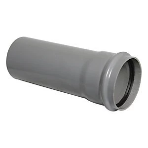 Image of FloPlast SP8G Soil Pipe Single 1m - Grey 110mm