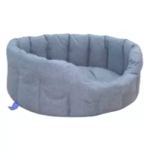 Image of P&L Pet Beds P&L Medium Charcoal Oval Waterproof Dog Bed