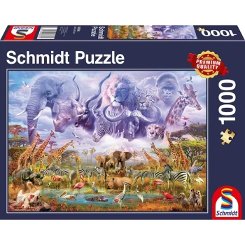 Image of Schmidt Animals at The Watering Hole Jigsaw Puzzle - 1000 Pieces