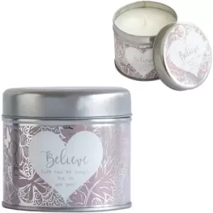 Image of Said with Sentiment 7362 Believe Candle in Tin