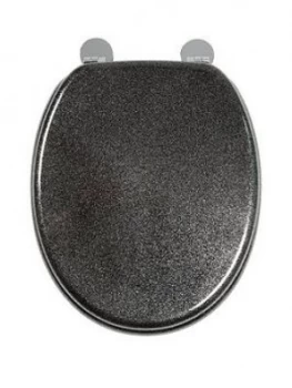 Image of Croydex Black Flexi-Fix Toilet Seat