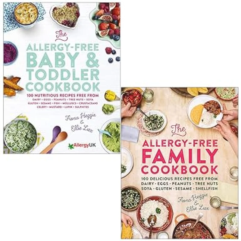 Image of The Allergy-Free Baby & Toddler Cookbook, The Allergy-Free Family 2 Books Collection Set Fiona Heggie/Ellie Lux Books