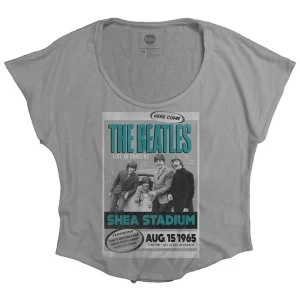 Image of The Beatles - Shea Stadium 1965 Womens Small T-Shirt - Grey