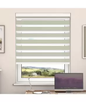 Image of Vanilla Day And Night Zebra Roller Blind with Cassette