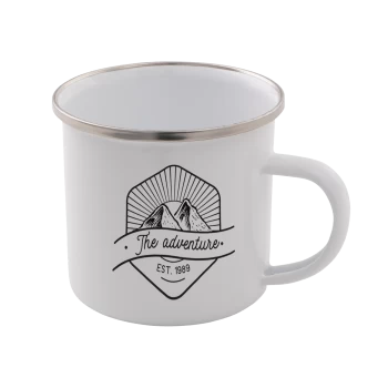 Image of The Adventure Enamel Mug - White