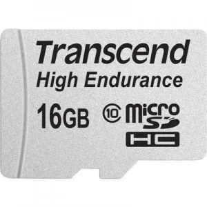 Image of Transcend High Endurance microSDHC card 16GB Class 10 incl. SD adapter