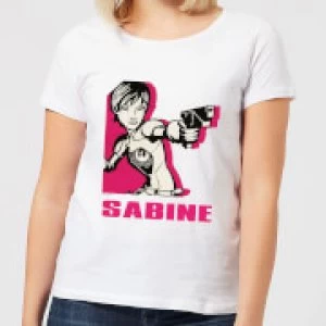 Image of Star Wars Rebels Sabine Womens T-Shirt - White - 5XL
