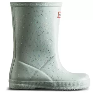 Image of Hunter Girls First Class Giant Glitter Waterproof Rain Boots UK Size 1 (EU 33)