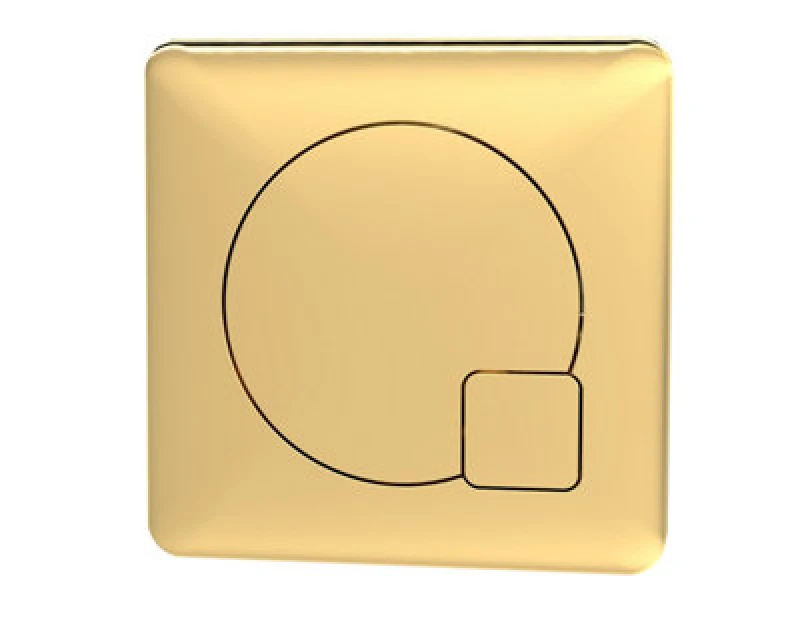 Image of Balterley Square Dual Flush Push Button Brushed Brass 70mm Metallics unisex