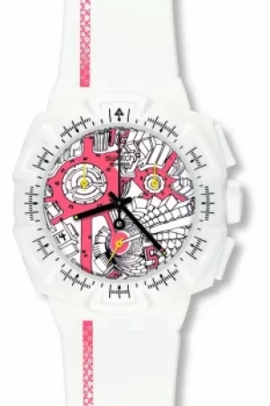 Image of Mens Swatch Street Map Flash Chronograph Watch SUIW411