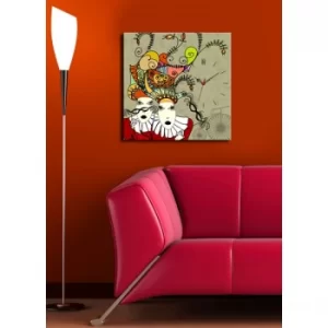 Image of 4545CS-25 Multicolor Decorative Canvas Wall Clock