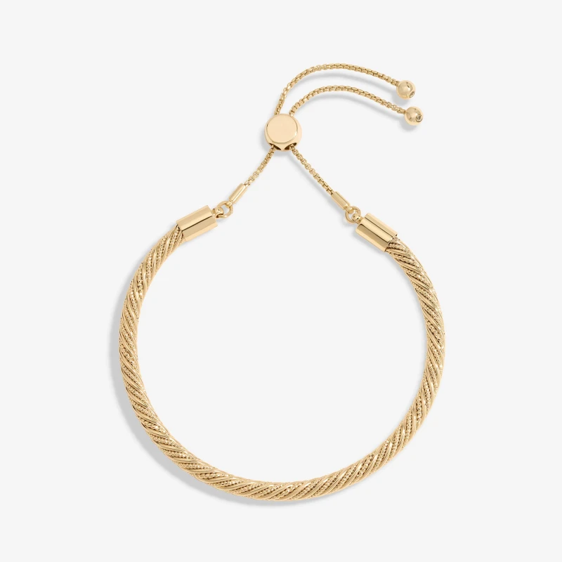 Image of Mood Gold Textured Cuff Toggle Bracelet Gold