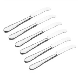 Image of Viners Select 18.0 Stainless Steel Butter Knives Set of 6 Silver