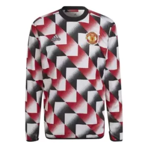 Image of adidas Manchester United Warm Up Top 2022 2023 Adults - White
