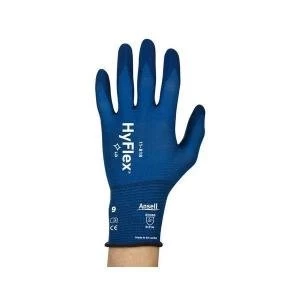 Image of Ansell HyFlex 18 Gauge Size 8 Multi Purpose Palm Coated Light Duty