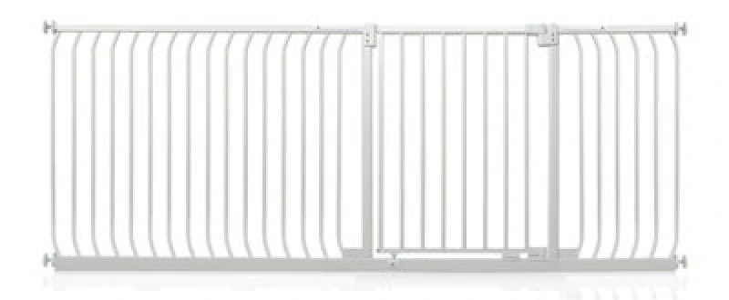 Image of Safetots Elite Pressure Safety Gate, 207Cm - 216Cm, Matt White, Pressure Fit Stair Gate