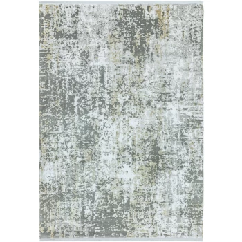 Image of Olympia OL06 Grey Gold Abstract 160cm x 230cm Rectangle - Grey and Yellow
