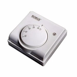 Image of Robus White Heating Cooling Indoor Room Thermostat