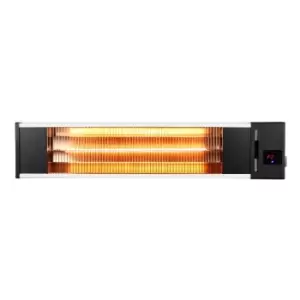 Image of Devola Master 2kW Wall Mounted Patio Heater with Remote Control IP34 (Black) - DVXSPH20WMB