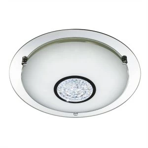 Image of Integrated LED Bathroom Flush Ceiling Chrome, Mirror IP44
