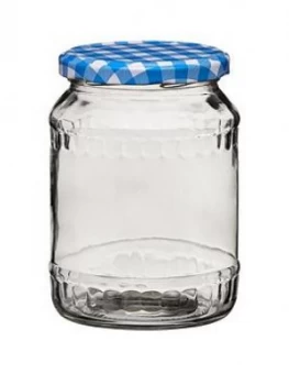 Image of Premier Housewares Blue Gingham Jar