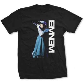 Image of Eminem - Mic. Pose Womens X-Large T-Shirt - Black