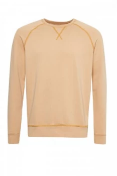 Image of Mens French Connection Acid Wash Crew Neck Sweatshirt Yellow