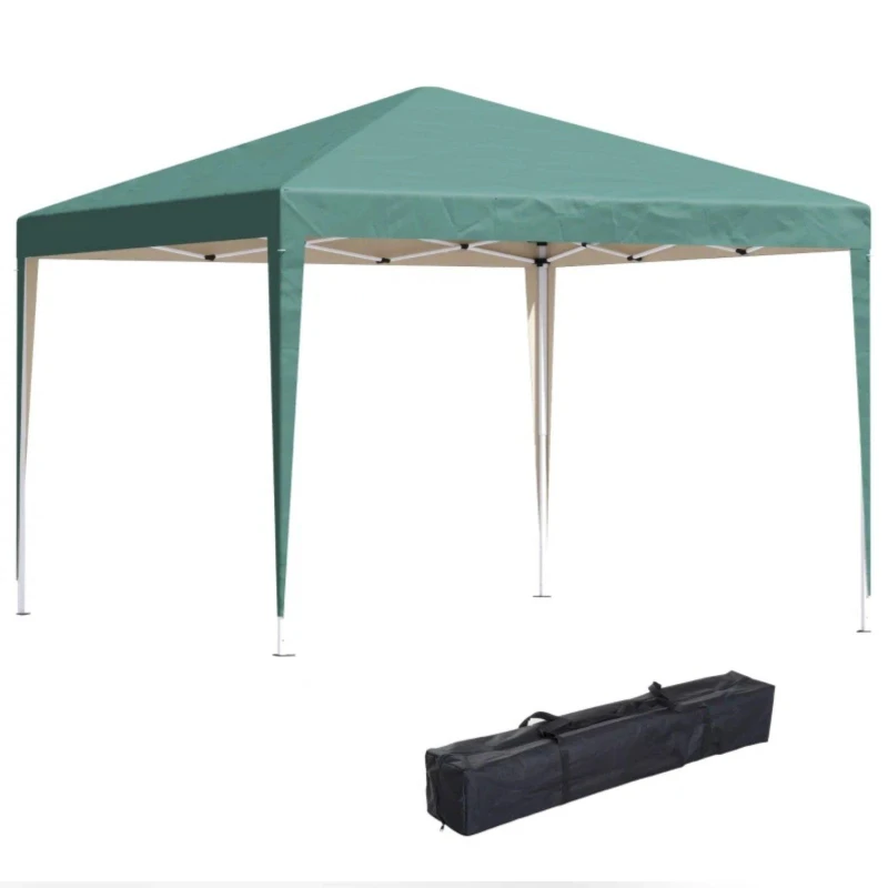 Image of Outsunny 3 x 3M Garden Pop Up Gazebo Green unisex One Size