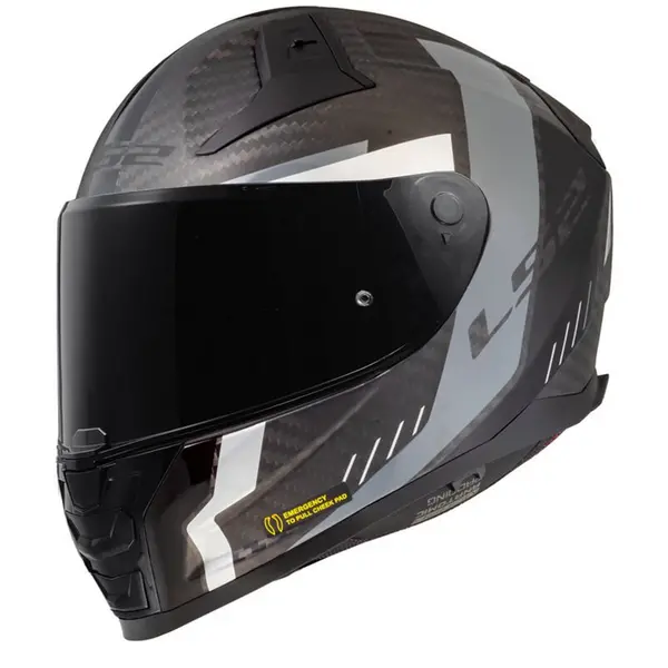 Image of LS2 FF811 Vector II Carbon Grid Matt Black Grey Full Face Helmet Size 2XL