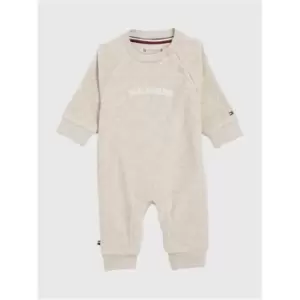 Image of Tommy Hilfiger Baby Curved Monotype Coverall - Beige