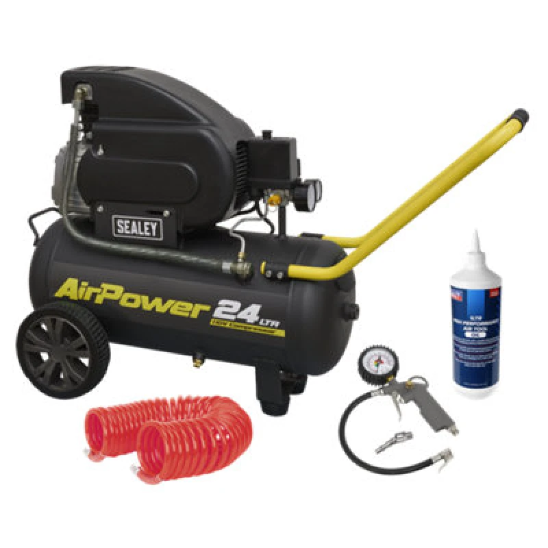 Image of Sealey SAC2420E Direct Drive Air Compressor 24 Litre Site Combo SAC2420E110VSC Voltage: 110v