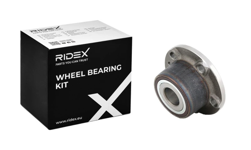 Image of RIDEX 654W0284 Wheel bearing kit Rear Axle both sides, with integrated magnetic sensor ring Wheel Bearing Kit (654)