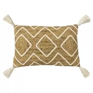 Image of Furn Jute Braided Cushion Cover (One Size) (Natural)