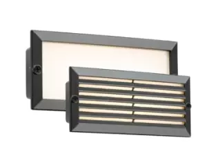 Image of KnightsBridge 230V IP54 5W White LED Recessed Brick Light - Black Fascia